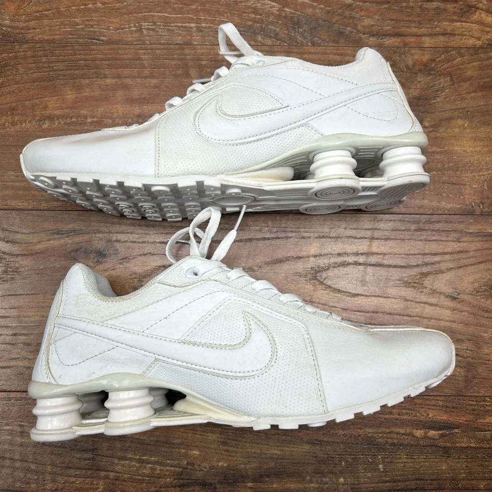 RARE Nike Shox Men's Shoes size 12 Solid‎ All White 407988-105